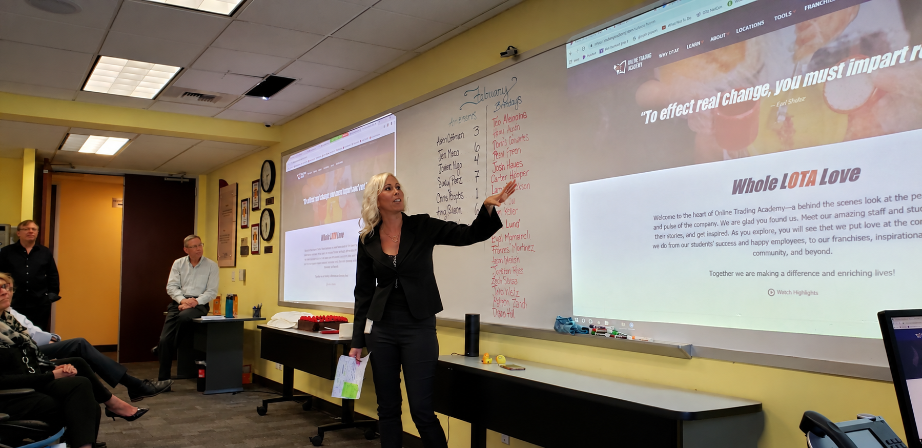 Deanne Brown presenting at a speaking engagement
